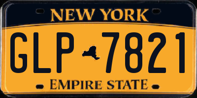 NY license plate GLP7821