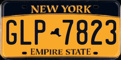 NY license plate GLP7823