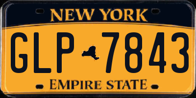 NY license plate GLP7843
