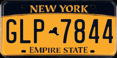 NY license plate GLP7844