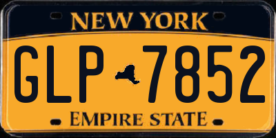 NY license plate GLP7852
