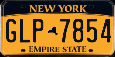 NY license plate GLP7854