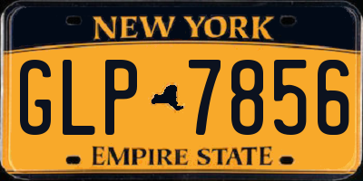 NY license plate GLP7856