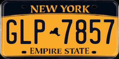 NY license plate GLP7857