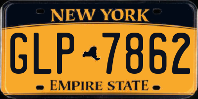 NY license plate GLP7862