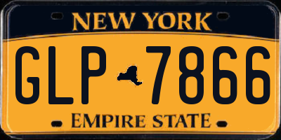 NY license plate GLP7866
