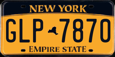 NY license plate GLP7870