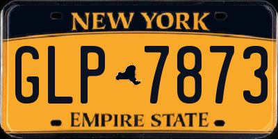 NY license plate GLP7873