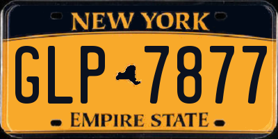 NY license plate GLP7877