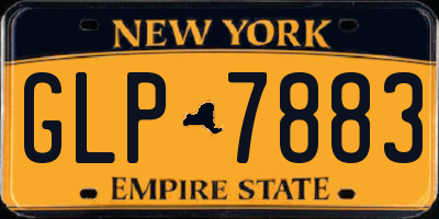 NY license plate GLP7883