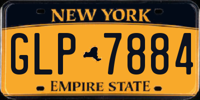NY license plate GLP7884