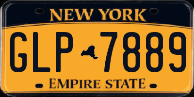 NY license plate GLP7889