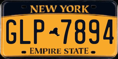 NY license plate GLP7894