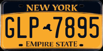 NY license plate GLP7895
