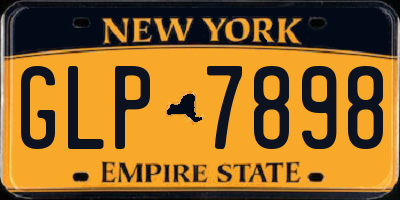 NY license plate GLP7898