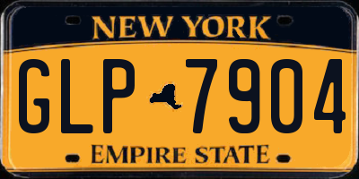 NY license plate GLP7904