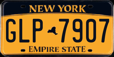 NY license plate GLP7907