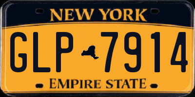 NY license plate GLP7914