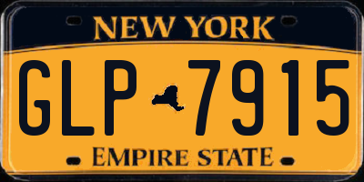 NY license plate GLP7915