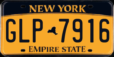 NY license plate GLP7916