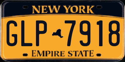 NY license plate GLP7918