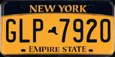 NY license plate GLP7920