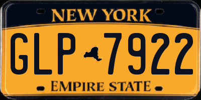 NY license plate GLP7922