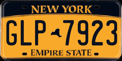 NY license plate GLP7923