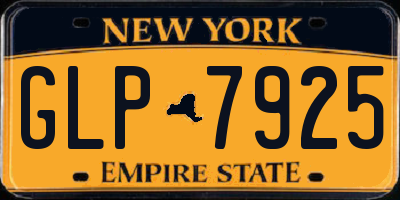 NY license plate GLP7925