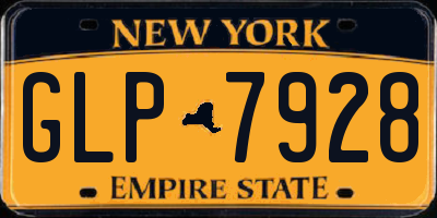 NY license plate GLP7928