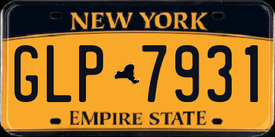NY license plate GLP7931