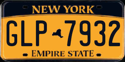 NY license plate GLP7932