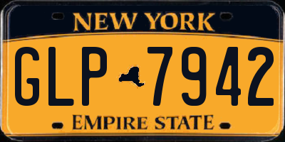 NY license plate GLP7942