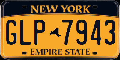 NY license plate GLP7943