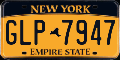 NY license plate GLP7947