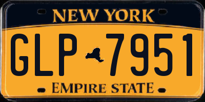NY license plate GLP7951