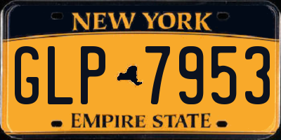 NY license plate GLP7953