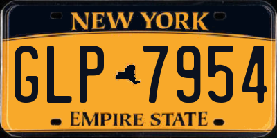 NY license plate GLP7954