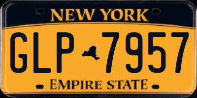 NY license plate GLP7957