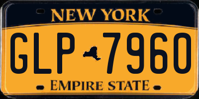 NY license plate GLP7960
