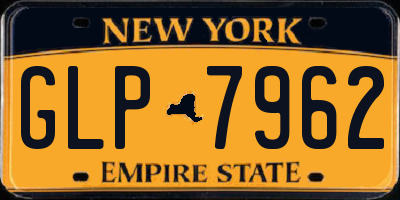 NY license plate GLP7962