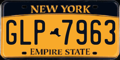 NY license plate GLP7963