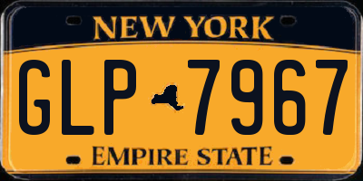 NY license plate GLP7967