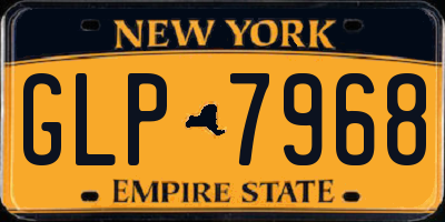 NY license plate GLP7968