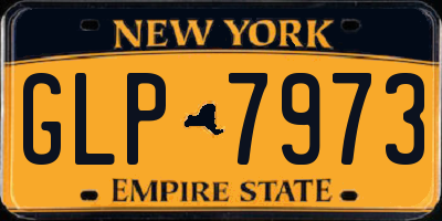 NY license plate GLP7973