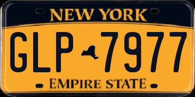 NY license plate GLP7977