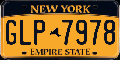 NY license plate GLP7978