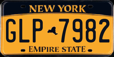 NY license plate GLP7982