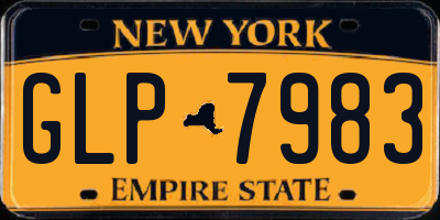 NY license plate GLP7983
