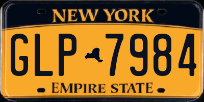 NY license plate GLP7984